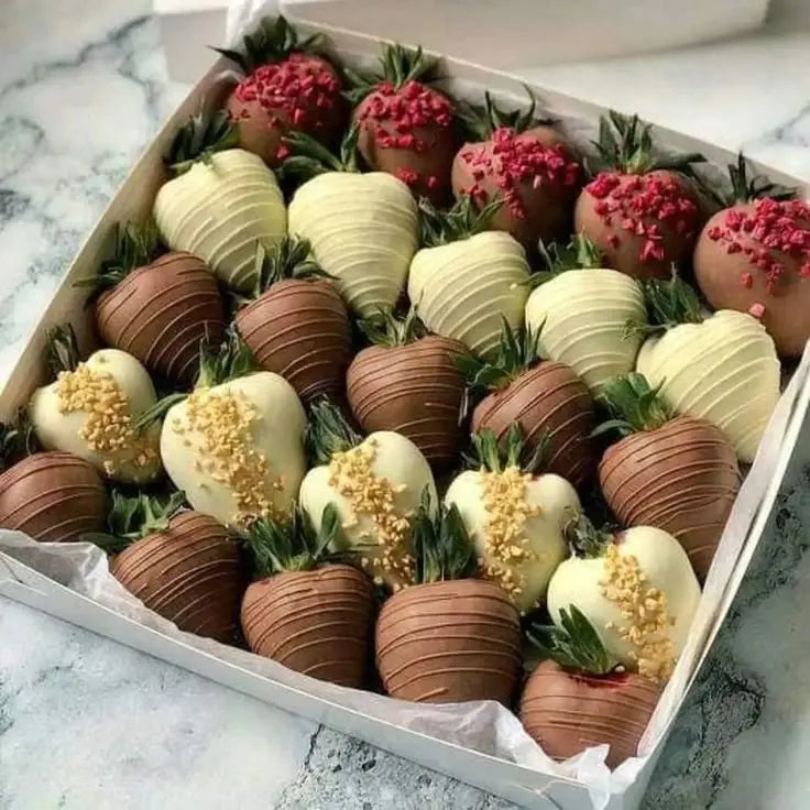 Boîte fraises – Trio chocolaté - Luxe Design